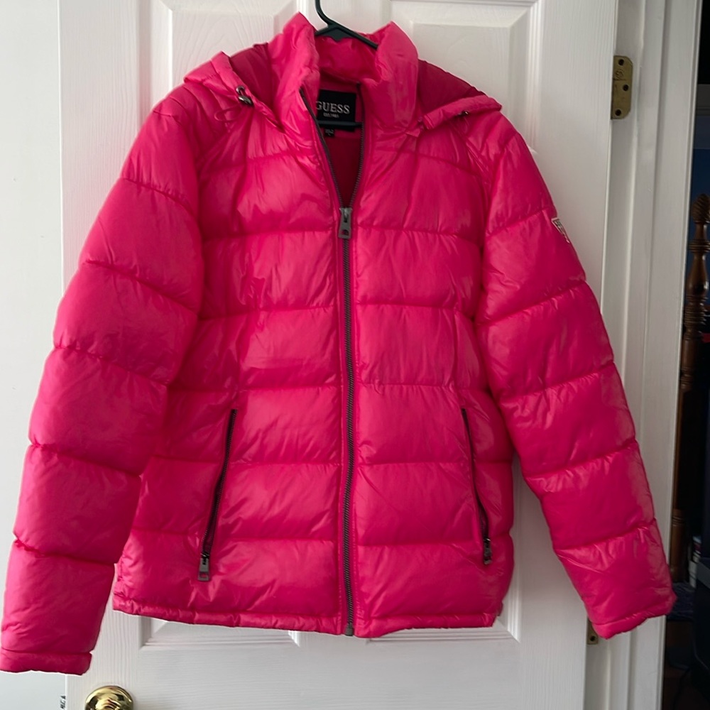 COPY - GUESS Hot-Pink Puffer. (Mens)